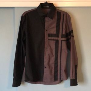 Slim Fit Mens Long Sleeve Button Up M